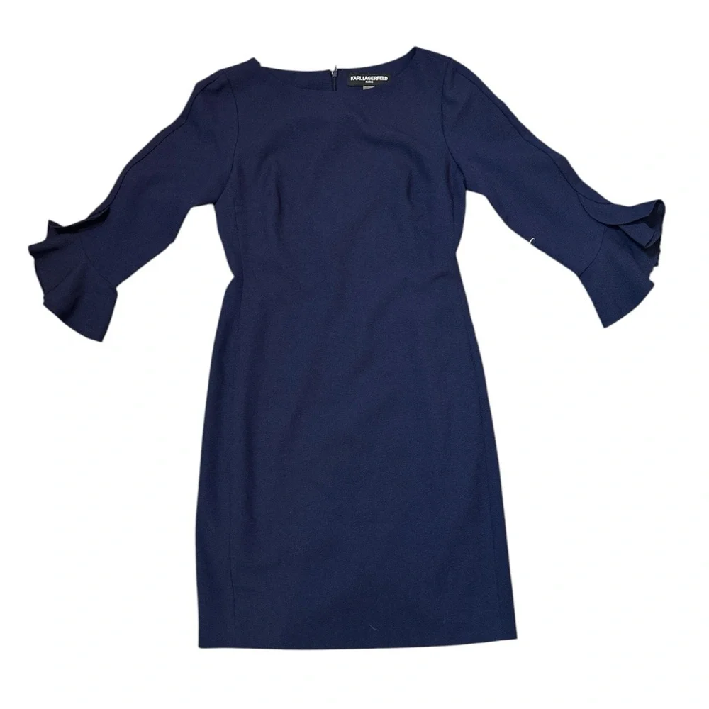 Karl Lagerfeld Sheath Dress with Bell Sleeves - Picture 5 of 9